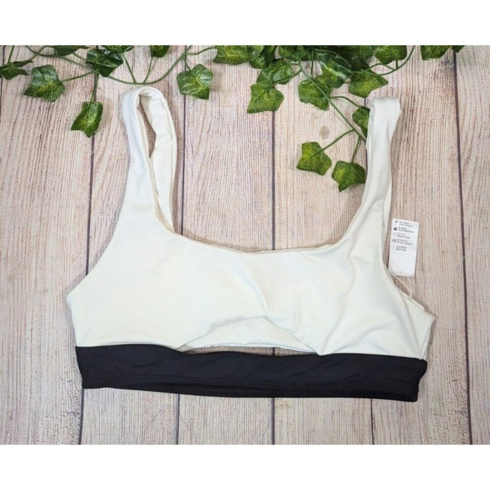 L*SPACE Women's SWIMWEAR COLOR BLOCK ARIEL BIKINI TOP Size Small